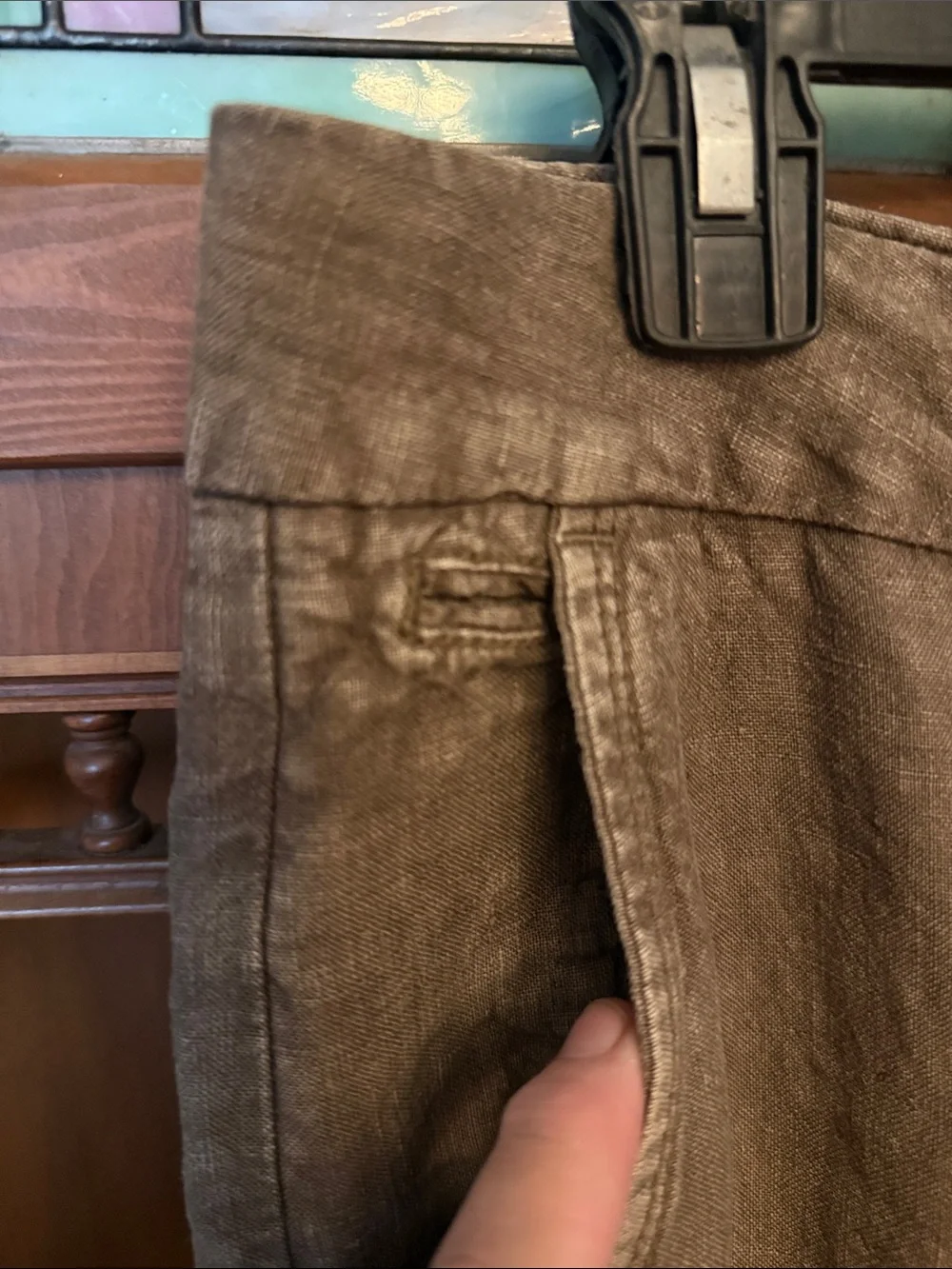 Men's Casual Linen-Blend Pants - Gray